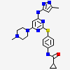 CYCLOPROPANECARBOXYLIC ACID {4-[4-(4-METHYL-PIPERAZIN-1-YL)-6-(5-METHYL-2H-PYRAZOL-3-YLAMINO)-PYRIMIDIN-2-YLSULFANYL]-PHENYL}-AMIDE