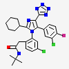 ~{N}-~{tert}-butyl-2-[4-chloranyl-2-[5-(3-chloranyl-4-fluoranyl-phenyl)-2-cyclohexyl-4-(1~{H}-1,2,3,4-tetrazol-5-yl)imidazol-1-yl]phenyl]ethanamide