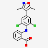 2-[[2,6-bis(chloranyl)-4-(3,5-dimethyl-1,2-oxazol-4-yl)phenyl]amino]benzoic acid