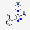 2-(6-azanyl-5-piperazin-4-ium-1-yl-pyridazin-3-yl)phenol
