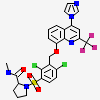 (2~{S})-1-[2,4-bis(chloranyl)-3-[[4-imidazol-1-yl-2-(trifluoromethyl)quinolin-8-yl]oxymethyl]phenyl]sulfonyl-~{N}-methyl-pyrrolidine-2-carboxamide