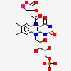 1-{5-[(3S)-3-carboxy-4-fluoro-3-hydroxybutanoyl]-7,8-dimethyl-2,4-dioxo-1,3,4,5-tetrahydrobenzo[g]pteridin-10(2H)-yl}-1-deoxy-5-O-phosphono-D-ribitol