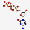 6-amino-3-{2-deoxy-5-O-[(R)-hydroxy{[(S)-hydroxy(phosphonooxy)phosphoryl]oxy}phosphoryl]-beta-D-erythro-pentofuranosyl}-3,4-dihydro-1,3,5-triazin-2(1H)-one