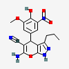 (4R)-6-amino-4-(4-hydroxy-3-methoxy-5-nitrophenyl)-3-propyl-1,4-dihydropyrano[2,3-c]pyrazole-5-carbonitrile