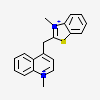 1-methyl-4-[(Z)-(3-methyl-1,3-benzothiazol-2(3H)-ylidene)methyl]quinolin-1-ium