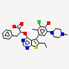 (2~{R})-2-[5-[3-chloranyl-2-methyl-5-(4-methylpiperazin-1-yl)-4-oxidanyl-phenyl]-6-ethyl-thieno[2,3-d]pyrimidin-4-yl]oxy-3-phenyl-propanoic acid