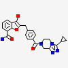 (2Z)-2-{[4-(3-cyclopropyl-5,6-dihydro[1,2,4]triazolo[4,3-a]pyrazine-7(8H)-carbonyl)phenyl]methylidene}-3-oxo-2,3-dihydro-1-benzofuran-7-carboxamide