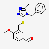 1-[4-methoxy-3-[[5-methyl-4-(phenylmethyl)-1,2,4-triazol-3-yl]sulfanylmethyl]phenyl]ethanone