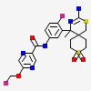 N-[3-[(5R)-3-azanyl-5-methyl-9,9-bis(oxidanylidene)-2,9$l^{6}-dithia-4-azaspiro[5.5]undec-3-en-5-yl]-4-fluoranyl-phenyl]-5-(fluoranylmethoxy)pyrazine-2-carboxamide