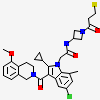 2-[5-chloro-2-cyclopropyl-3-(5-methoxy-3,4-dihydroisoquinoline-2(1H)-carbonyl)-7-methyl-1H-indol-1-yl]-N-(1-propanoylazetidin-3-yl)acetamide