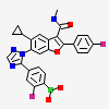 (4-{1-[5-cyclopropyl-2-(4-fluorophenyl)-3-(methylcarbamoyl)-1-benzofuran-6-yl]-1H-1,2,4-triazol-5-yl}-2-fluorophenyl)boronic acid