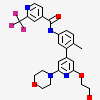 N-{3-[2-(2-hydroxyethoxy)-6-(morpholin-4-yl)pyridin-4-yl]-4-methylphenyl}-2-(trifluoromethyl)pyridine-4-carboxamide