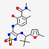 3-[[4-[[(1~{R})-2,2-dimethyl-1-(5-methylfuran-2-yl)propyl]amino]-1,1-bis(oxidanylidene)-1,2,5-thiadiazol-3-yl]amino]-~{N},~{N},6-trimethyl-2-oxidanyl-benzamide