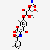 (3s,5s,7s)-N-{7-[(3-O-carbamoyl-6-deoxy-5-methyl-4-O-methyl-beta-D-gulopyranosyl)oxy]-4-hydroxy-8-methyl-2-oxo-2H-1-benzopyran-3-yl}tricyclo[3.3.1.1~3,7~]decane-1-carboxamide