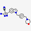 5-azanyl-3-[1-[[4-(morpholin-4-ylmethyl)phenyl]methyl]indol-6-yl]-1~{H}-pyrazole-4-carbonitrile