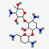 (2R,3R,4R,5R)-2-((1S,2S,3R,4S,6R)-4,6-DIAMINO-3-((2R,3R,6S)-3-AMINO-6-(AMINOMETHYL)-TETRAHYDRO-2H-PYRAN-2-YLOXY)-2-HYDROXYCYCLOHEXYLOXY)-5-METHYL-4-(METHYLAMINO)-TETRAHYDRO-2H-PYRAN-3,5-DIOL