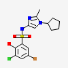 5-bromo-3-chloro-N-(1-cyclopentyl-2-methyl-1H-imidazol-4-yl)-2-hydroxybenzene-1-sulfonamide