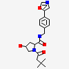 (4R)-1-(3,3-dimethylbutanoyl)-4-hydroxy-N-[4-(1,3-oxazol-5-yl)benzyl]-L-prolinamide