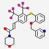 4-{(2E)-3-[4-{[2-(pyridin-3-ylmethoxy)phenyl]sulfanyl}-2,3-bis(trifluoromethyl)phenyl]prop-2-enoyl}morpholine