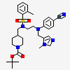 tert-butyl 4-({(2-{(4-cyanophenyl)[(1-methyl-1H-imidazol-5-yl)methyl]amino}ethyl)[(2-methylphenyl)sulfonyl]amino}methyl)piperidine-1-carboxylate