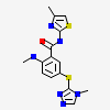 2-(methylamino)-N-(4-methyl-1,3-thiazol-2-yl)-5-[(4-methyl-4H-1,2,4-triazol-3-yl)sulfanyl]benzamide