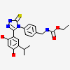 ethyl (4-{3-[2,4-dihydroxy-5-(1-methylethyl)phenyl]-5-sulfanyl-4H-1,2,4-triazol-4-yl}benzyl)carbamate