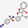 4-CYANO-N-(3-CYCLOPROPYL(5,6,7,8,9,10-HEXAHYDRO-4-HYDROXY-2-OXO-CYCLOOCTA[B]PYRAN-3-YL)METHYL)PHENYL BENZENSULFONAMIDE