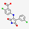 2-CHLORO-5-[4-(3-CHLORO-PHENYL)-2,5-DIOXO-2,5-DIHYDRO-1H-PYRROL-3-YLAMINO]-BENZOIC ACID