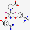1-[2-[5-[AMINO(IMINO)METHYL]-2-HYDROXYPHENOXY]-6-[3-(4,5-DIHYDRO-1-METHYL-1H-IMIDAZOL-2-YL)PHENOXY] PYRIDIN-4-YL]PIPERIDINE-3-CARBOXYLIC ACID