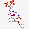 {4-[2-ACETYLAMINO-2-(3-CARBAMOYL-2-CYCLOHEXYLMETHOXY-6,7,8,9-TETRAHYDRO-5H-BENZOCYCLOHEPTEN-5YLCARBAMOYL)-ETHYL]-2-PHOSPHONO-PHENYL}-PHOSPHONIC ACID