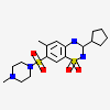 (3S)-3-cyclopentyl-6-methyl-7-[(4-methylpiperazin-1-yl)sulfonyl]-3,4-dihydro-2H-1,2,4-benzothiadiazine 1,1-dioxide