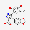 4-(1,3-BENZODIOXOL-5-YL)-5-(5-ETHYL-2,4-DIHYDROXYPHENYL)-2H-PYRAZOLE-3-CARBOXYLIC ACID