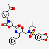 (5S)-3-(3-Acetylphenyl)-N-[(1S,2R)-3-[(1,3-benzodioxol-5-ylsulfonyl)(2-methylpropyl)amino]-2-hydroxy-1-(phenylmethyl)pr opyl]-2-oxo-5-oxazolidinecarboxamide