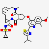 (2R,3aR,10Z,11aS,12aR,14aR)-N-(cyclopropylsulfonyl)-2-({7-methoxy-8-methyl-2-[4-(1-methylethyl)-1,3-thiazol-2-yl]quinolin-4-yl}oxy)-5-methyl-4,14-dioxo-2,3,3a,4,5,6,7,8,9,11a,12,13,14,14a-tetradecahydrocyclopenta[c]cyclopropa[g][1,6]diazacyclotetradecine-12a(1H)-carboxamide
