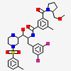 N-[(1S,2S)-1-(3,5-difluorobenzyl)-2-hydroxy-2-{(2R)-4-[(3-methylphenyl)sulfonyl]piperazin-2-yl}ethyl]-3-{[(2R)-2-(methoxymethyl)pyrrolidin-1-yl]carbonyl}-5-methylbenzamide