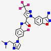 1-(3-AMINO-1,2-BENZISOXAZOL-5-YL)-N-(4-{2-[(DIMETHYLAMINO)METHYL]-1H-IMIDAZOL-1-YL}-2-FLUOROPHENYL)-3-(TRIFLUOROMETHYL) -1H-PYRAZOLE-5-CARBOXAMIDE