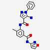 5-amino-N-[5-(isoxazol-3-ylcarbamoyl)-2-methylphenyl]-1-phenyl-1H-pyrazole-4-carboxamide